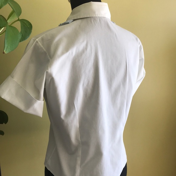 ✨vintage 1950 cotton with ruffle shirt✨ - Picture 3 of 7